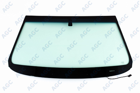 Фото MGC KIA SORENTO 2009- Стекло ветровое Зеленое/Голубая полоса + Solar control -С обогревом зоны дворников-VIN