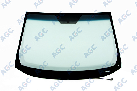 Фото MGC HYUNDAI iX35 2013- Стекло ветровое Зеленое/Голубая полоса -С обогревом зоны дворников-VIN