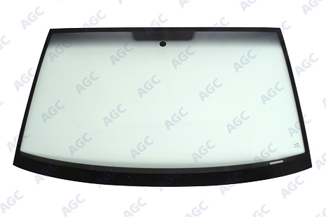 Фото NDG VOLKSWAGEN MULTIVAN/TRANSPORTER T5 2003- Стекло ветровое Зеленое/Серая полоса + Solar control -VIN- Изм.шелк (Без молдинга)