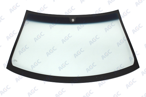 Фото MGC NISSAN ALMERA 2000-/ALMERA CLASSIC 2006- Стекло ветровое Зеленое/Голубая полоса + Solar control- Держ.зерк