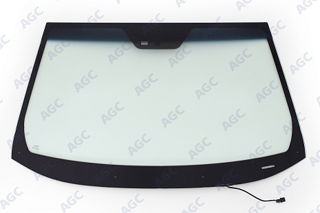 Фото NDG HYUNDAI iX35 2013- Стекло ветровое Зеленое/Голубая полоса -С обогревом зоны дворников-Место для ДД-VIN