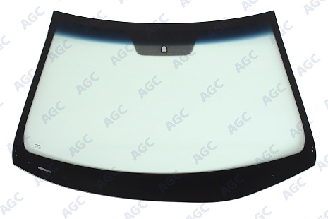 Фото NDG HYUNDAI SOLARIS 2010-/KIA RIO 2011- Стекло ветровое Зеленое/Голубая полоса -VIN