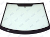 Фото MGC FORD FIESTA V 2002-2008 Стекло ветровое Зеленое - Solar control -VIN