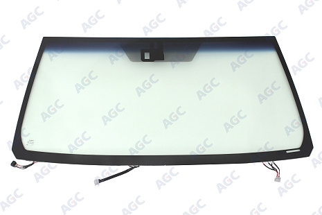 Фото NDG TOYOTA LANDCRUISER J200 2012- Стекло ветровое Зеленое/Голубая полоса -С полным обогревом+зоны дворников-Место для ДД-VIN-Изм.шелк