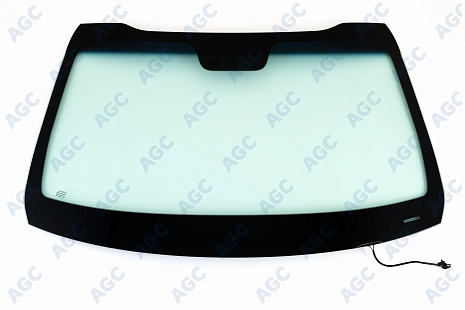 Фото MGC KIA OPTIMA 2012- Стекло ветровое Зеленое/Голубая полоса + Solar control -С обогревом зоны дворников-ДД-Датч.влажн-VIN- Изм.шелк