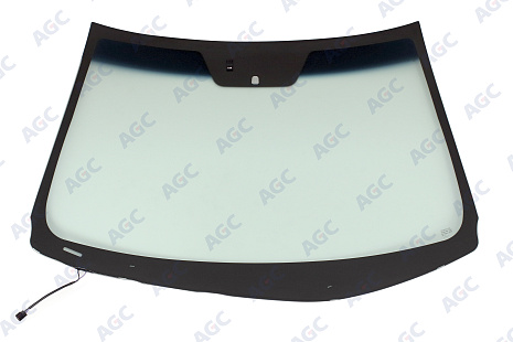 Фото MGC KIA CERATO 2009- Стекло ветровое Зеленое/Голубая полоса -С обогревом зоны дворников-Датч.влажн-VIN