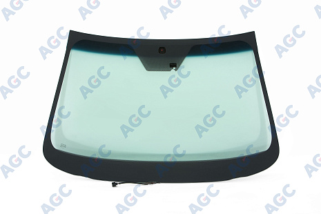 Фото MGC SSANGYONG ACTYON 2011-/KORANDO 2010- Стекло ветровое Зеленое/Голубая полоса + Solar control -С обогревом зоны дворников-ДД- Изм.шелк