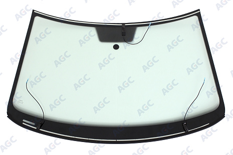 Фото NDG VOLKSWAGEN POLO V 4D СЕД 2015- Стекло ветровое Зеленое - Solar Control -С полным Обогревом-VIN- Нижний молдинг
