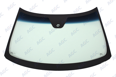 Фото NDG VOLVO S60/ V70/ XC70 2000- Стекло ветровое Зеленое/Голубая полоса - Solar Control -Шелк под ДД (без молдинга)