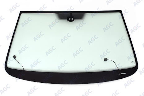 Фото NDG VOLKSWAGEN PASSAT B6 2005- Стекло ветровое Зеленое - Solar control -С полным обогревом-Место для ДД-VIN- Изм.шелк (Без молдинга)
