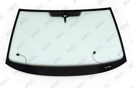 Фото NDG SKODA YETI 2009- Стекло ветровое Зеленое - Solar control -С полным обогревом- Место для ДД-VIN- Изм.шелк (Без молдинга)