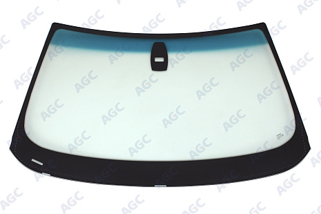 Фото NDG BMW 5 SERIES 2003-2010 Стекло ветровое Зеленое/Зеленая полоса + Solar control -Место для ДД-VIN