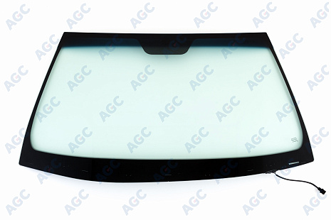 Фото MGC HYUNDAI SONATA 2005- Стекло ветровое Зеленое/Голубая полоса -С обогревом зоны дворников-VIN