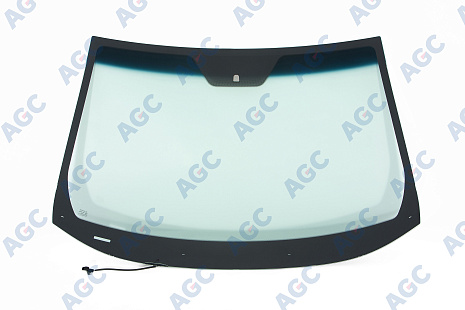 Фото MGC HYUNDAI iX35 2013- Стекло ветровое Зеленое/Голубая полоса -С обогревом зоны дворников-VIN