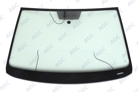 Фото NDG VOLKSWAGEN POLO V 4D СЕД 2015- Стекло ветровое Зеленое - Solar Control -С полным Обогревом-VIN- Нижний молдинг