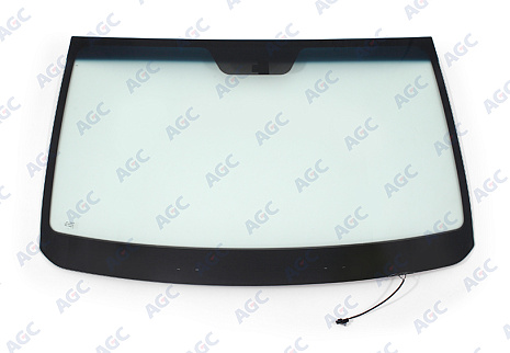 Фото MGC HYUNDAI H1 2007- Стекло ветровое Зеленое/Голубая полоса -С обогревом зоны дворников
