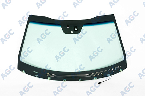 Фото MGC KIA OPTIMA 2016- Стекло ветровое Зеленое/Голубая полоса + Solar control -С обогревом зоны дворников -ДД-Датч.влажн-VIN