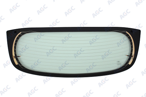 Фото БОР FORD FIESTA VI 3D/5D ХБ 2008-2019 Стекло заднее Зеленое - Solar Control- С обогревом