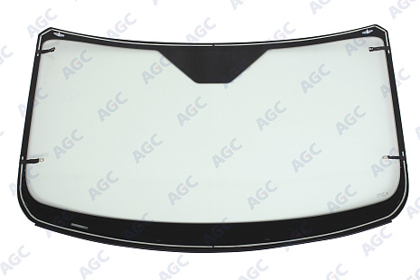 Фото Sisecam FORD TRANSIT V363 низк. 2014- Стекло ветровое Зеленое - Solar control -С полным обогревом-VIN-Инкапс- Без держ.зерк