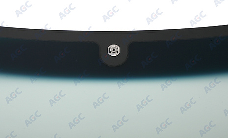Фото MGC NISSAN ALMERA 2000-/ALMERA CLASSIC 2006- Стекло ветровое Зеленое/Голубая полоса + Solar control -С обогревом зоны дворников- Держ.зерк