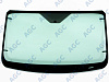 Фото MGC FORD TRANSIT V363 низк. 2014- Стекло ветровое Зеленое - Solar control -С полным обогревом-VIN-Инкапс- Держ.зерк