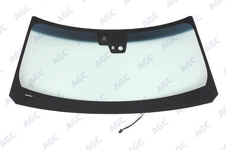 Фото AGC NISSAN PATROL Y62/ INFINITI QX56/INFINITI QX80 2010-2018 Стекло ветровое Зеленое/Голубая полоса -Изм.Кам -С обогревом зоны дворников -ДД-VIN