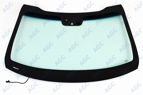 Фото MGC KIA OPTIMA 2012- Стекло ветровое Зеленое/Голубая полоса + Solar control -С обогревом зоны дворников-ДД-Датч.влажн-VIN- Изм.шелк