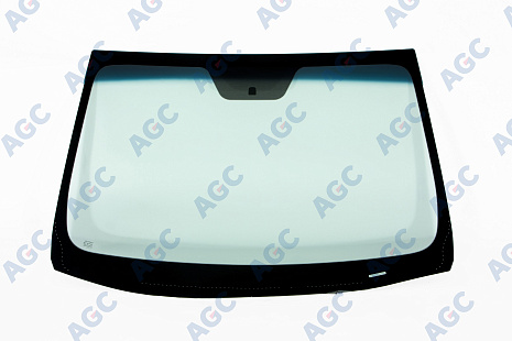 Фото MGC HYUNDAI i40 2011- Стекло ветровое Зеленое/Голубая полоса -С обогревом зоны дворников-VIN
