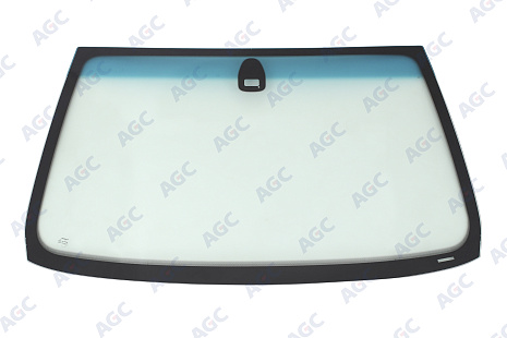 Фото NDG BMW X5 E53 2003-2006 Стекло ветровое Зеленое/Зеленая полоса + Solar control -Место для ДД- VIN-Изм.ДД