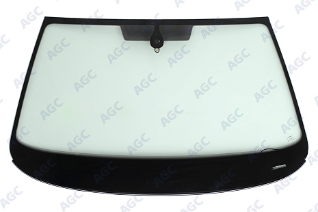 Фото NDG SKODA OCTAVIA A7 2013- Стекло ветровое Зеленое - Solar Control -С полным Обогревом-Шелк.под ДД-VIN - Нижний молдинг