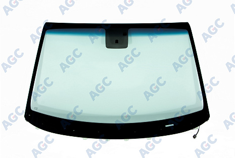 Фото MGC HYUNDAI TUCSON 2015- Стекло ветровое Зеленое/Голубая полоса + Solar control +Шумоизоляция -С обогревом зоны дворников- Датч.влажн-VIN-Доп.обор