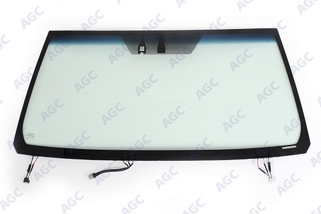 Фото NDG TOYOTA LANDCRUISER J200 2015- Стекло ветровое Зеленое/Голубая полоса -С полным Обогревом+Обогрев зоны дворн-Шелк.под ДД-VIN-Изм. ДД+Изм.шелк