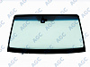 Фото MGC MITSUBISHI PAJERO IV/SHOGUN 2006- Стекло ветровое Зеленое/Голубая полоса + Шумоизоляция -С обогревом зоны дворников-ДД-Изм.шелк