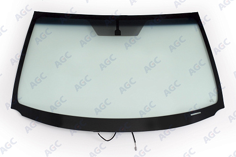 Фото MGC TOYOTA HIGHLANDER 2007- Стекло ветровое Зеленое/Голубая полоса -С обогревом зоны дворников-VIN