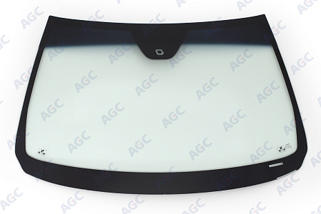Фото NDG VOLVO XC90 2002- Стекло ветровое Зеленое/Голубая полоса + Solar control -Место для ДД-VIN- Изм.шелк (Без молдинга)