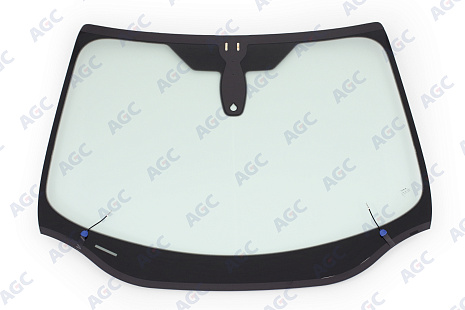 Фото NDG FORD FOCUS III 2011- Стекло ветровое Зеленое - Solar control -С полным обогревом-Место для ДД-VIN-Изм.шелк (Без молдинга)