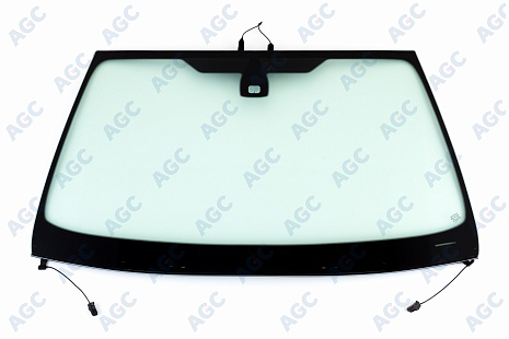 Фото MGC FORD MONDEO 2007- Стекло ветровое Зеленое - Solar control -С полным обогревом-ДД-VIN-Доп.обор- Изм.шелк