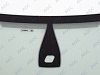 Фото NDG FORD FOCUS II 2004- Стекло ветровое Зеленое - Solar Control -Шелк.под ДД-VIN- Нижний молдинг- Изм.шелк