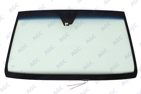 Фото NDG SSANGYONG KYRON 2005-/ACTYON 2006- Стекло ветровое Зеленое/Голубая полоса -С обогревом зоны дворников-Место для ДД-VIN- Изм.шелк