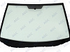Фото AGC MAZDA CX-7 2007- Стекло ветровое Зеленое + Шумоизоляция -Доп.обор