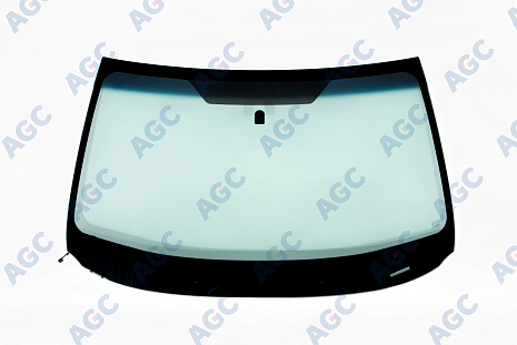 Фото MGC SUBARU FORESTER 2008- Стекло ветровое Зеленое/Голубая полоса -С обогревом зоны дворников-VIN