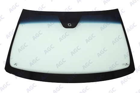 Фото NDG VOLVO S60/ V70/ XC70 2000- Стекло ветровое Зеленое/Голубая полоса - Solar Control -Шелк под ДД (без молдинга)