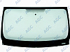 Фото MGC RENAULT TRAFFIC 2001-/OPEL VIVARO A 2001-/NISSAN PRIMASTAR 2003- Стекло ветровое Зеленое - Solar control -VIN - Изм.полож.держ.зерк