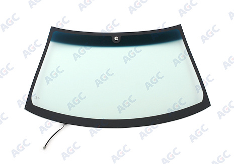 Фото MGC NISSAN ALMERA 2000-/ALMERA CLASSIC 2006- Стекло ветровое Зеленое/Голубая полоса + Solar control -С обогревом зоны дворников- Держ.зерк