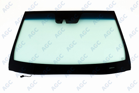 Фото MGC БЕЗ РГ! HYUNDAI SANTA FE 2012-2018 Стекло ветровое Зеленое/Голубая полоса + Шумоизоляция -Кам-С обогревом зоны дворников -ДД-Датч.влажн-VIN