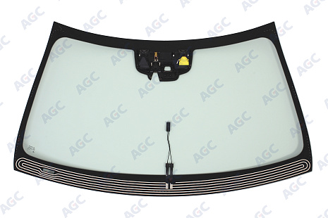 Фото NDG MERCEDES S-CLASS W222 2013- Стекло ветровое Зеленое + Шумоизоляция -Кам.движения по полосе - С обогревом зоны дворн - Шелк под ДД -VIN -Без молдингов