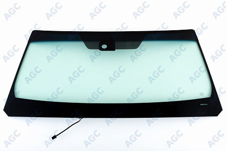 Фото AGC NISSAN PATROL Y62/ INFINITI QX56 2010- Стекло ветровое Зеленое/Голубая полоса -С обогревом зоны дворников-ДД-VIN