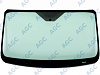 Фото MGC FORD TRANSIT V363 низк. 2014- Стекло ветровое Зеленое - Solar control -VIN-Инкапс-Держ.зерк