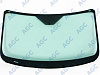 Фото MGC FORD TRANSIT V363 низк. 2014- Стекло ветровое Зеленое - Solar control -VIN-Инкапс- Без держ.зерк