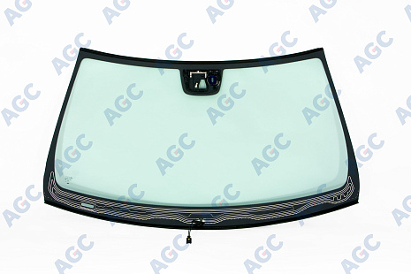 Фото MGC MERCEDES E-CLASS W212 2009- Стекло ветровое Зеленое - Solar control -Кам -С обогревом зоны дворников -ДД-VIN- Инкапс-Изм.доп.оборуд